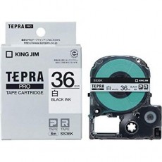 Nhãn in Tepra Pro SS36K ( Chữ đen trên nền trắng - Khổ 36mm - Dài 8 met )