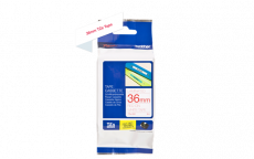 Nhãn in TZe-262 ( Nhãn in 36mm - chữ đỏ trên nền trắng - dài 8 met )