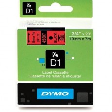 Nhãn in Dymo (D1) S0720870 nhựa Polyester 19mm x 7m – (Đen/Đỏ)