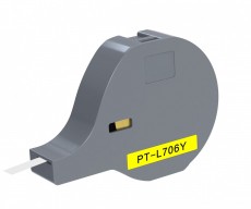 Nhãn in 6mm Puty PT-L706Y - Chữ đen trên nền vàng - Dài 8 met