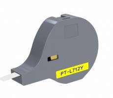 Nhãn in 12mm Puty PT-L712Y - Chữ đen trên nền vàng - Dài 8 met