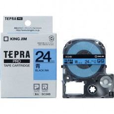 Nhãn in Tepra Pro SC24B ( Chữ đen trên nền xanh dương - Khổ 24mm - Dài 8 met )