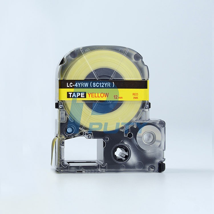 Nhãn in TEPRA SC12YW ( Tương Đương SC12Y ) - Nhãn chữ đen trên nền vàng ...