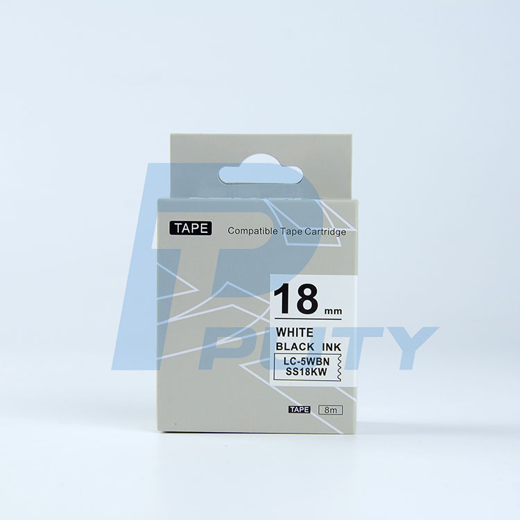 Nhãn in TEPRA SS18KW ( Tương Đương SS18K ) - Nhãn chữ đen trên nền trắng, 18mm