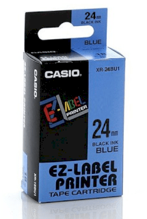 Nhãn in CASIO XR-24BU1 ( Chữ đen trên nền xanh dương - 24mm - dài 8 met )