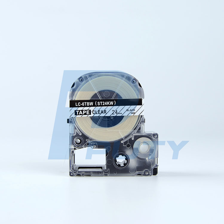 Nhãn in TEPRA ST24KW ( Tương Đương ST24K ) - Nhãn chữ đen trên nền trong, 24mm