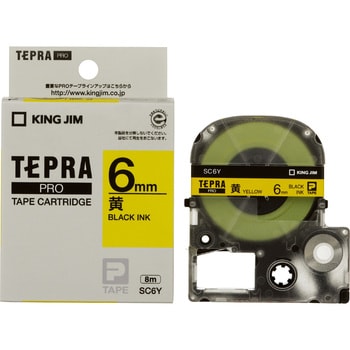 Nhãn in Tepra Pro SC6Y ( Chữ đen trên nền vàng - Khổ 6mm - Dài 8 met )