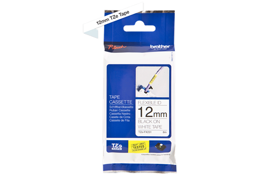 Nhãn in TZe-FX231 ( Nhãn in 12mm - chữ đen trên nền trắng - dài 8 met )